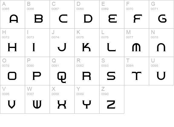 ChromeYellow uppercase A-Z preview