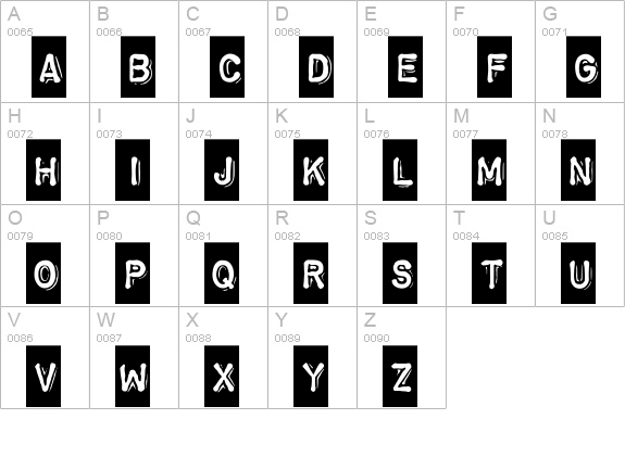 ChromosomeReversed-Heavy uppercase A-Z preview
