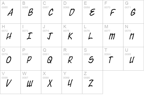 Chronicles of a Hero uppercase A-Z preview