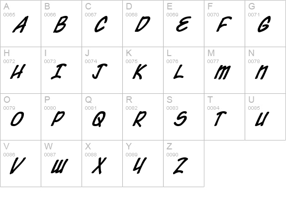 Chronicles of a Hero Bold uppercase A-Z preview