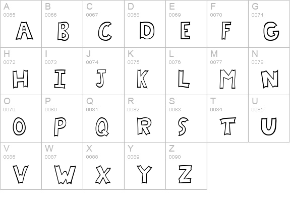 Chrysalis uppercase A-Z preview