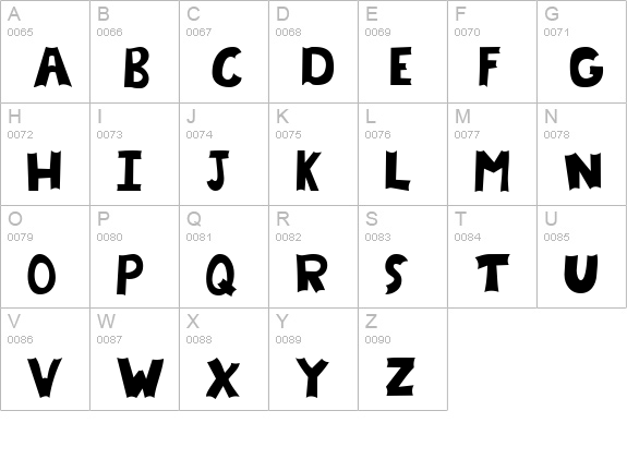 Chrysalis Filled uppercase A-Z preview