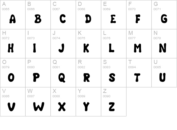 Chubby Cheeks uppercase A-Z preview