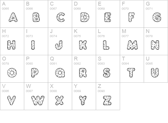 Chubby Dotty uppercase A-Z preview