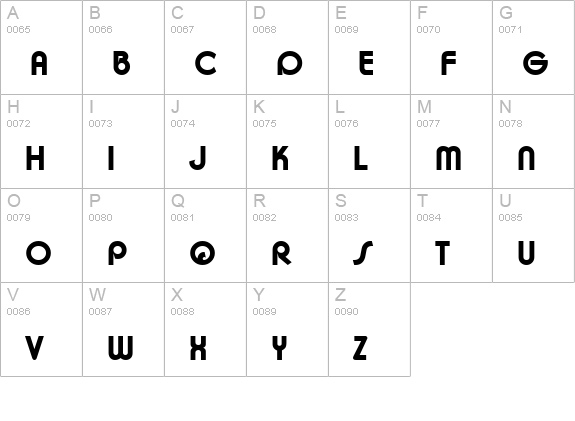 ChuckWarren DesignSH uppercase A-Z preview