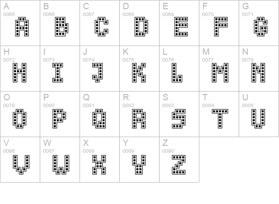 Chucky Mendoza-Regular uppercase A-Z preview