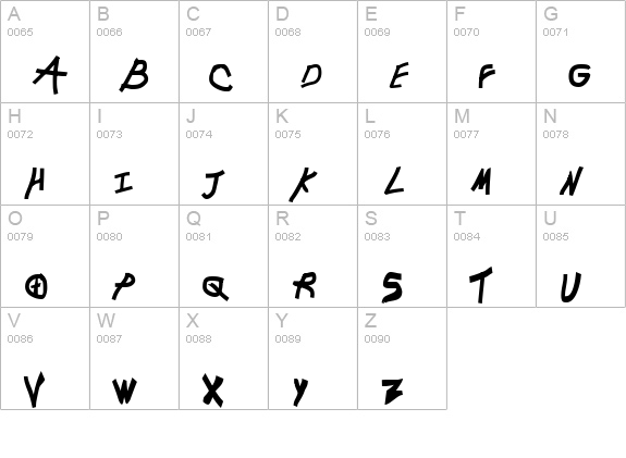 Chunkmuffin uppercase A-Z preview