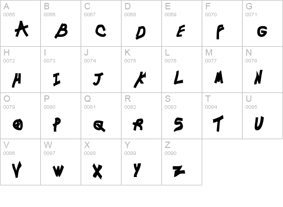 Chunkmuffin Bolded uppercase A-Z preview