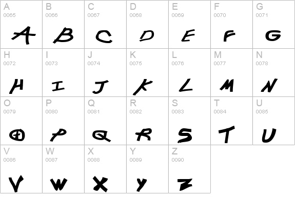 Chunkmuffin Heavy uppercase A-Z preview
