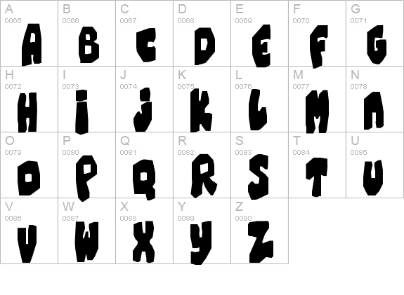 Chunky Cheese
 uppercase A-Z preview