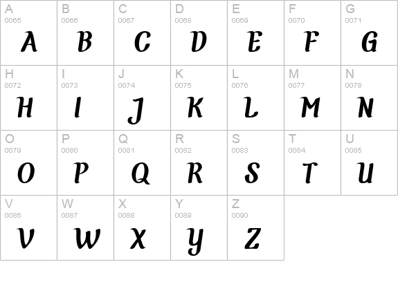 Chunky Wally uppercase A-Z preview