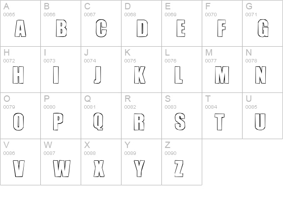 chutzpah uppercase A-Z preview