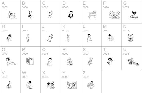 Chyld uppercase A-Z preview