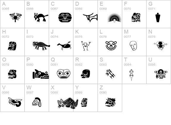Cibola uppercase A-Z preview