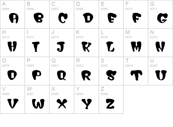 Cigarstore uppercase A-Z preview