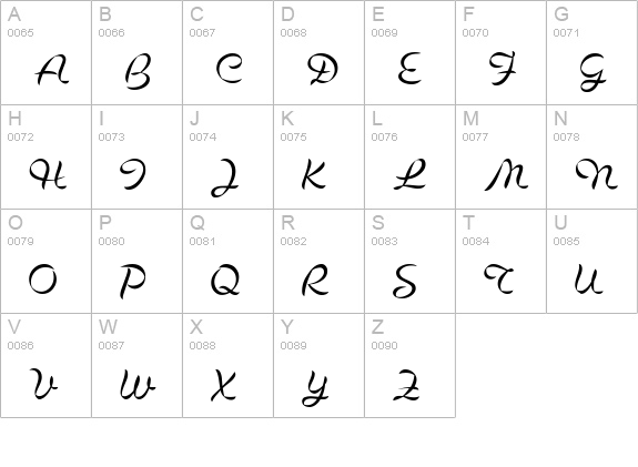 Cigno uppercase A-Z preview