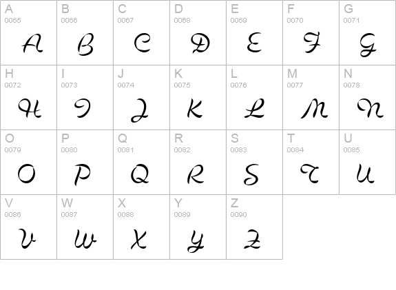 Cigno MF uppercase A-Z preview