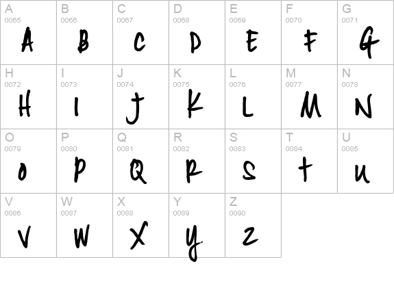CinahandAlternate uppercase A-Z preview