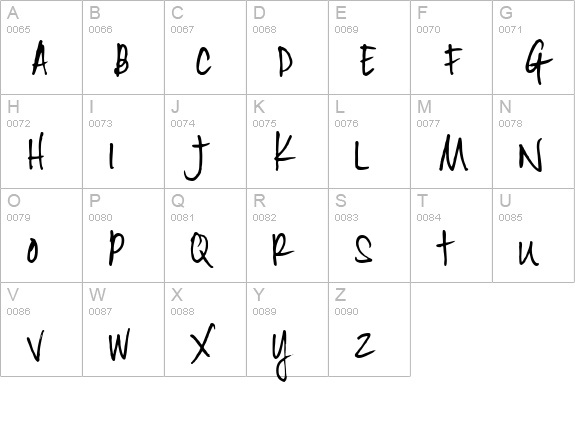 CinahandAlternate Light uppercase A-Z preview