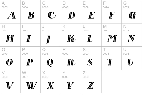 Cine Miroir NF uppercase A-Z preview