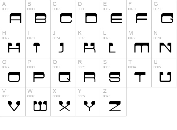 Cinema MF uppercase A-Z preview