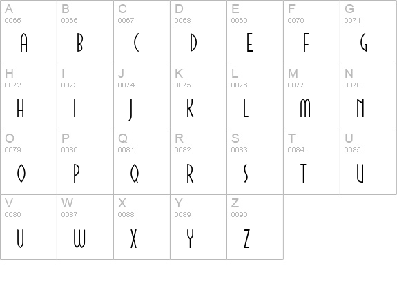 CinemaThin uppercase A-Z preview