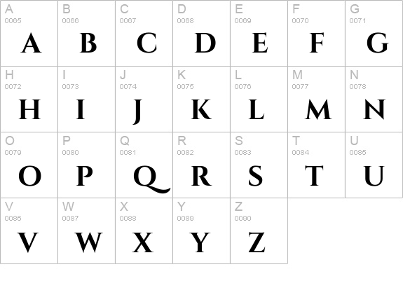 Cinzel-Bold uppercase A-Z preview