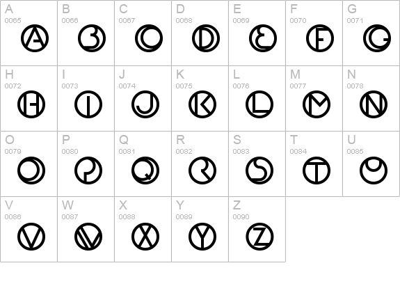 Circlea Plain uppercase A-Z preview