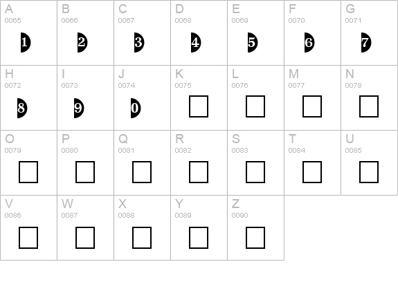CircledNumbers Bold uppercase A-Z preview