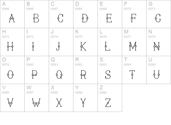 Circlet Medium uppercase A-Z preview