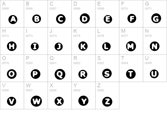 Circulate BRK uppercase A-Z preview