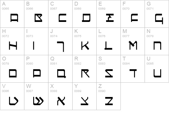 Circumcision-Sans uppercase A-Z preview