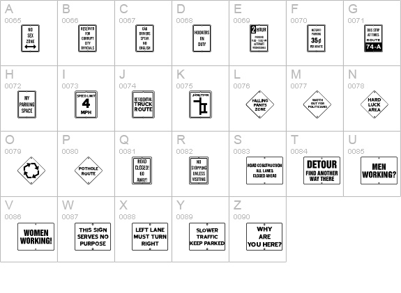 City Signs JL uppercase A-Z preview
