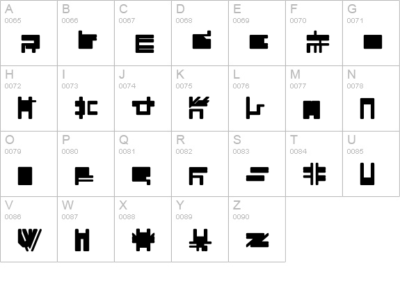 City-Wasteland uppercase A-Z preview