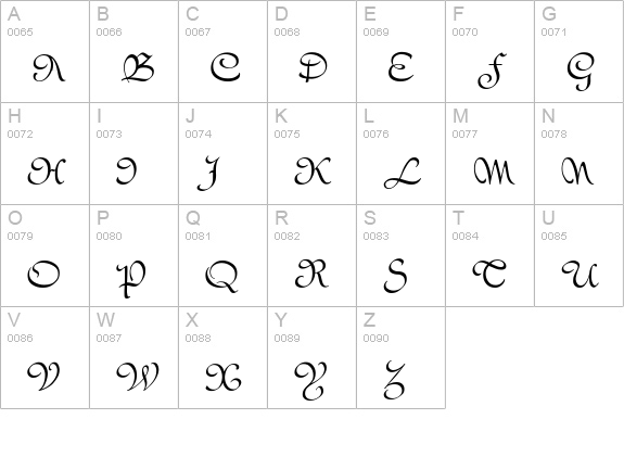Civil uppercase A-Z preview