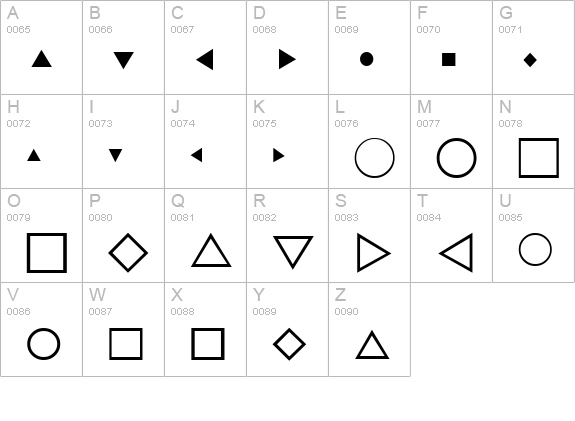 CJNPiFont!1 uppercase A-Z preview