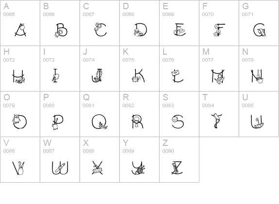 CK Alpha Girl uppercase A-Z preview