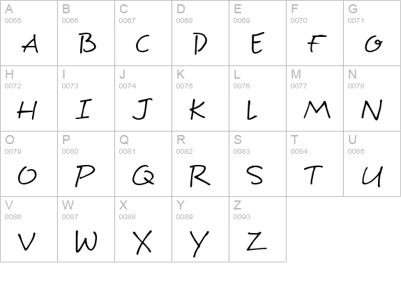 CK Artisan uppercase A-Z preview