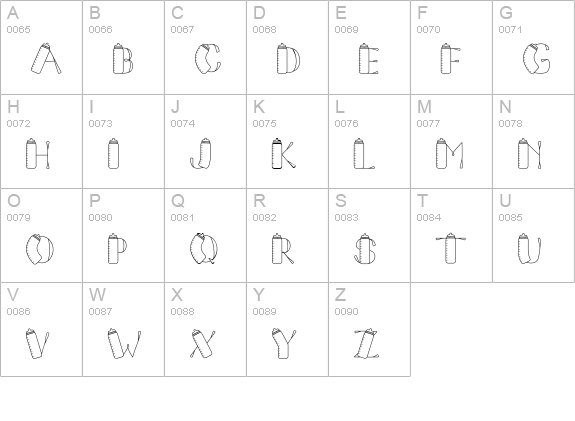 CK Baby Bottle uppercase A-Z preview