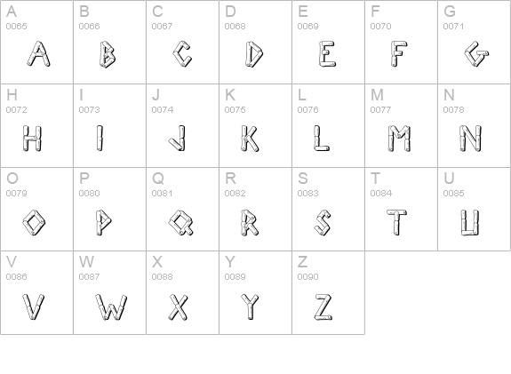 CK Bamboo uppercase A-Z preview