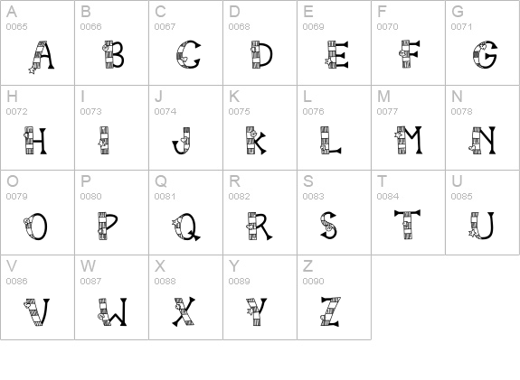 CK Beachcomber uppercase A-Z preview