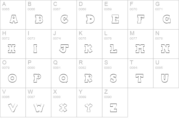 CK Big Boy uppercase A-Z preview