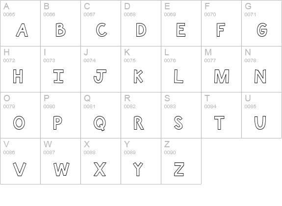 CK Block uppercase A-Z preview
