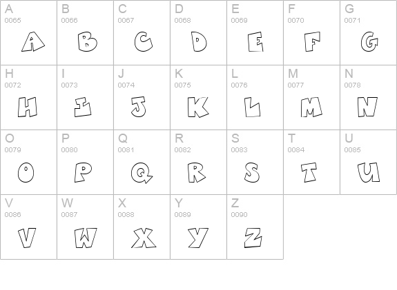Ck Blockhead uppercase A-Z preview