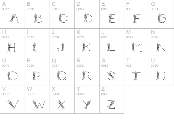 CK Bouquet uppercase A-Z preview