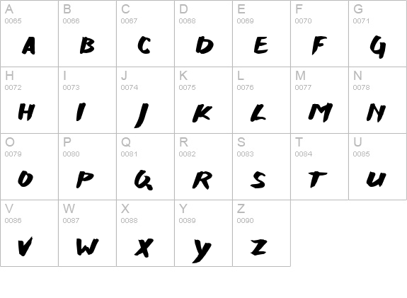 CK Broad Pen uppercase A-Z preview