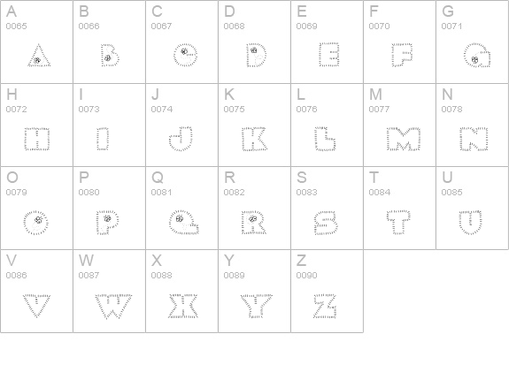 CK Butterfly uppercase A-Z preview
