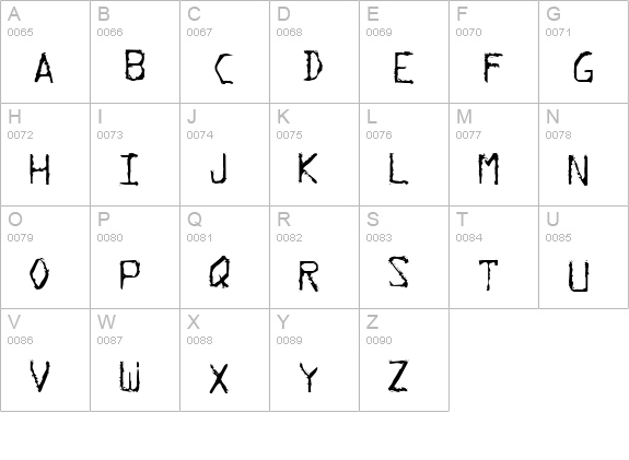 CK Carbon Copy uppercase A-Z preview
