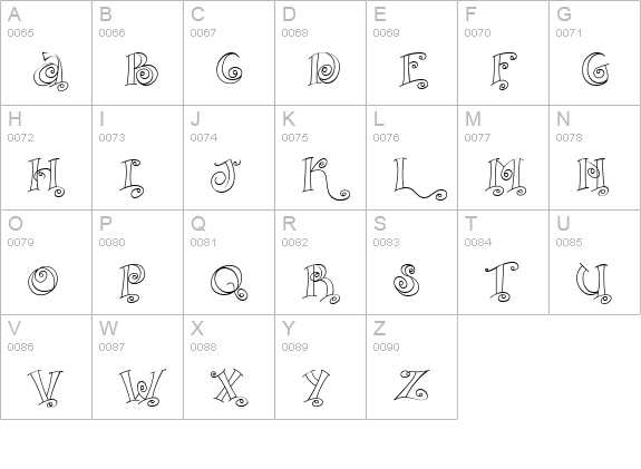 CK Celebration uppercase A-Z preview