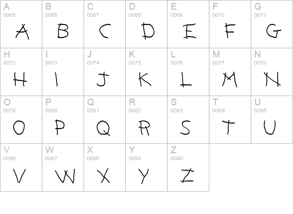 CK Child's Play uppercase A-Z preview